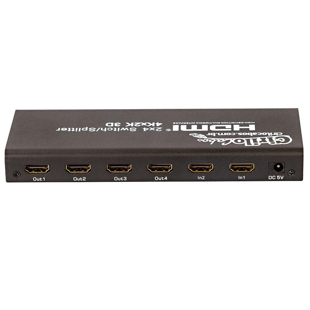 Switch/Splitter Matrix 2 x 4 HDMI 3D FULL HD – Cirilo Cabos