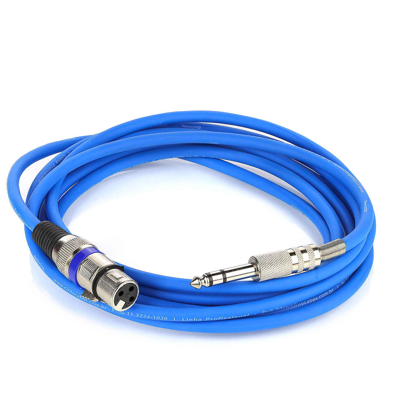 Cabo de Microfone XLR Fêmea para P10 Estéreo