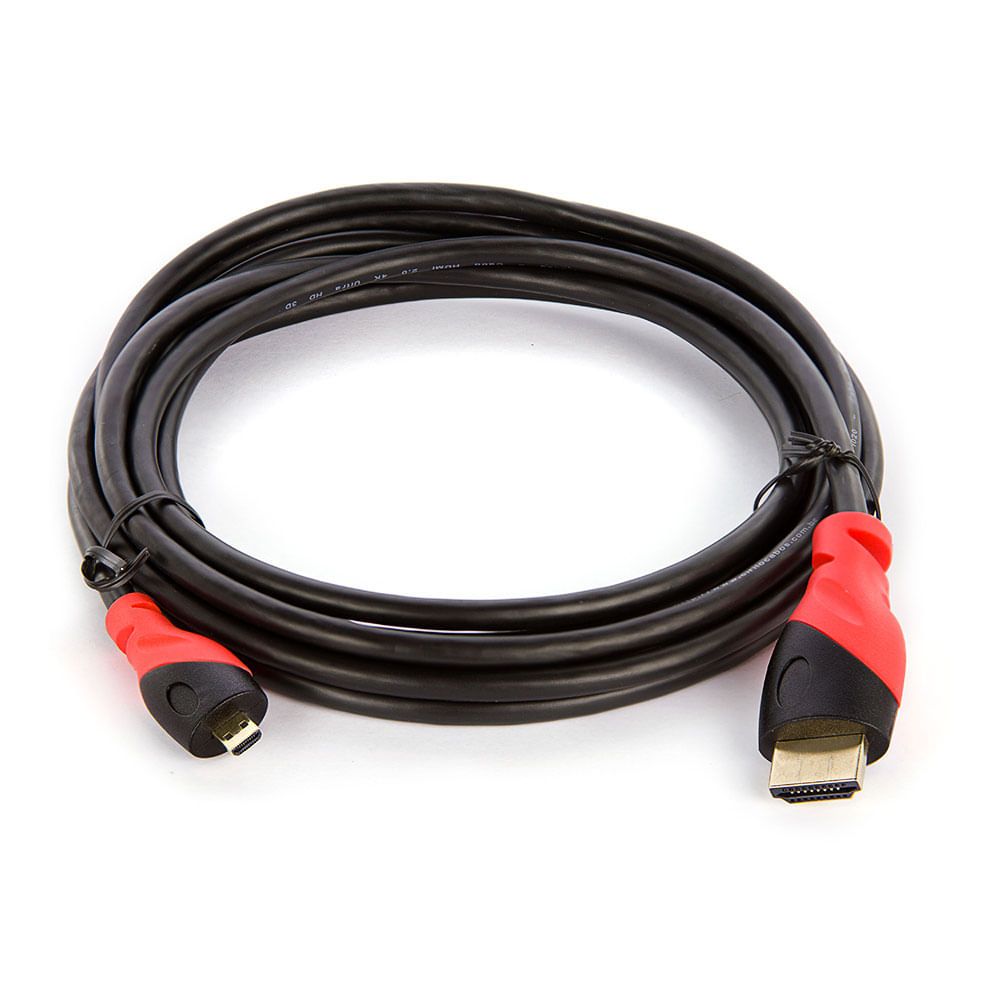 Cabo Micro HDMI para HDMI 2.0, Ultra HD, 4K, 3D, 3 metros