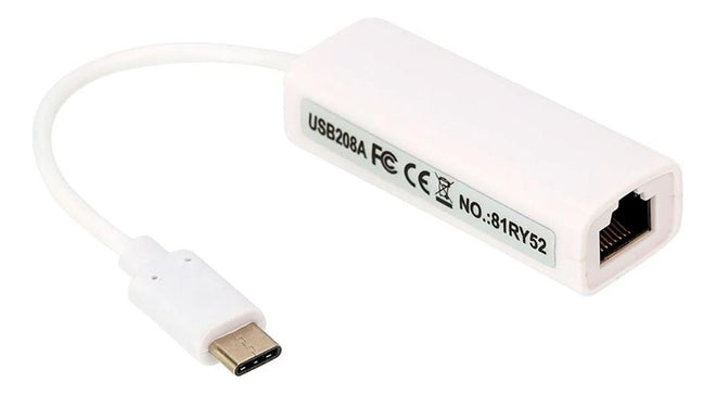 Kit com 5 Adaptador Usb Tipo C Para Rj45 Tipo C Para 10/100mbps