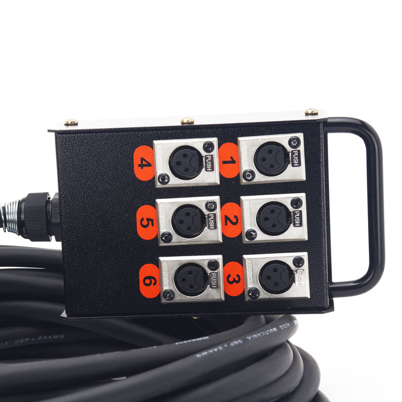 Medusa 6 Vias Montada com Conectores Amphenol