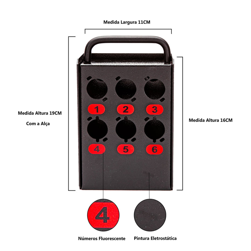 Medusa 6 Vias Montada com Conectores Amphenol