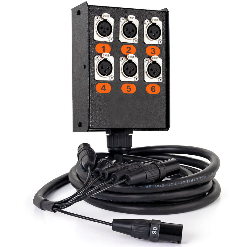 Medusa 6 vias Montada com Conectores Cirilo Cabos