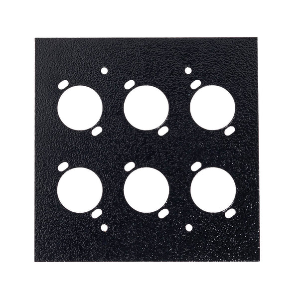Espelho Metal 4x4 para 6 Conectores XLR Canon