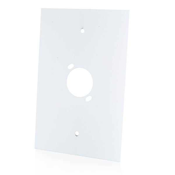 Espelho Metal 1 Furo 4x2 com Conector Xlr Macho Branco