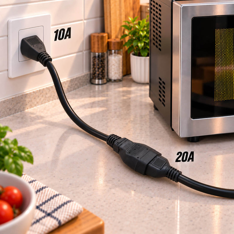 Cabo Extensor Tomada NBR14136 10A/20A Microondas Air Fryer