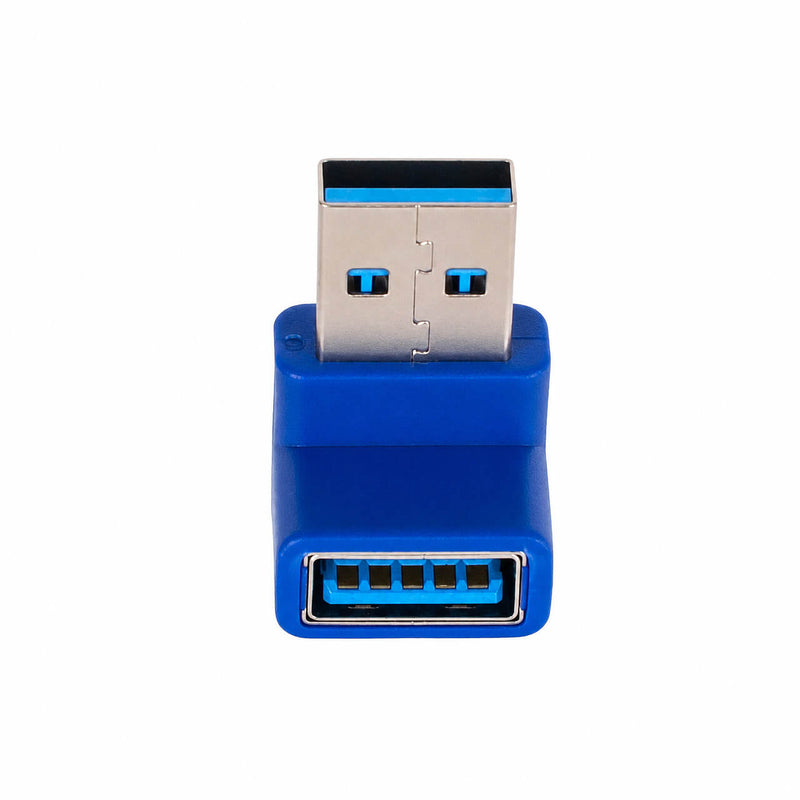 Kit com 10 Adaptador USB 3.0 Macho Fêmea 90 Graus