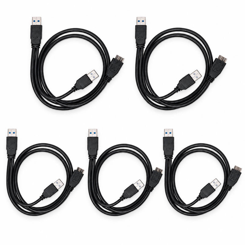 Kit com 5 Cabo Y USB para HD Externo 3.0