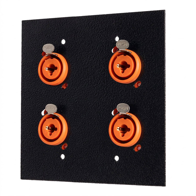Espelho Metal 4 Furos 4x4 com Conector Combo Profissional Preto
