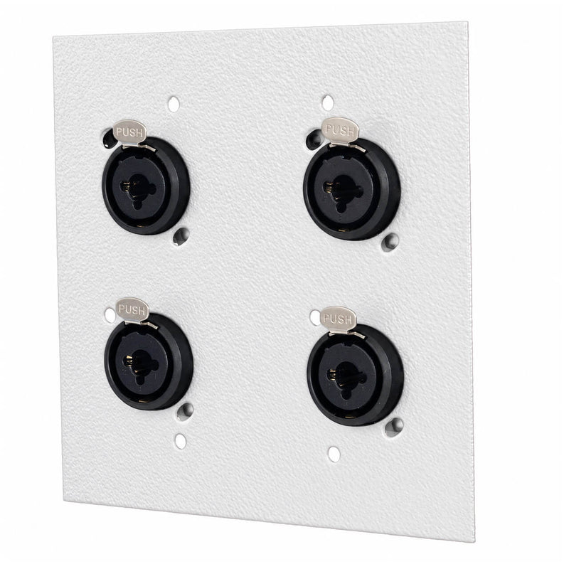 Espelho Metal 4 Furos 4x4 com Conector Combo Branco