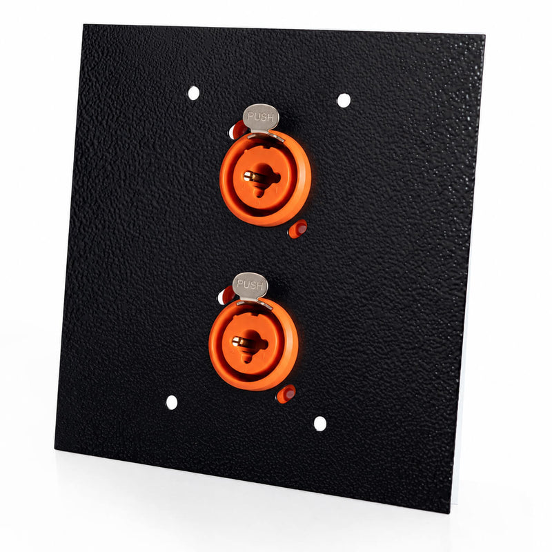 Espelho Metal 2 Furos 4x4 com Conector Combo Profissional Preto