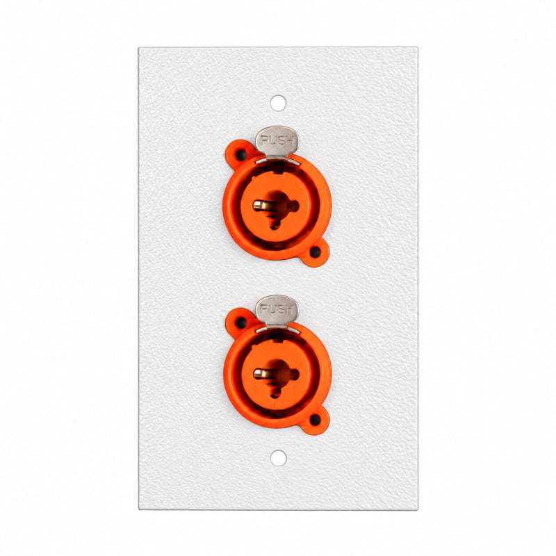 Espelho Metal 2 Furos 4x2 com Conector Combo Profissional Branco