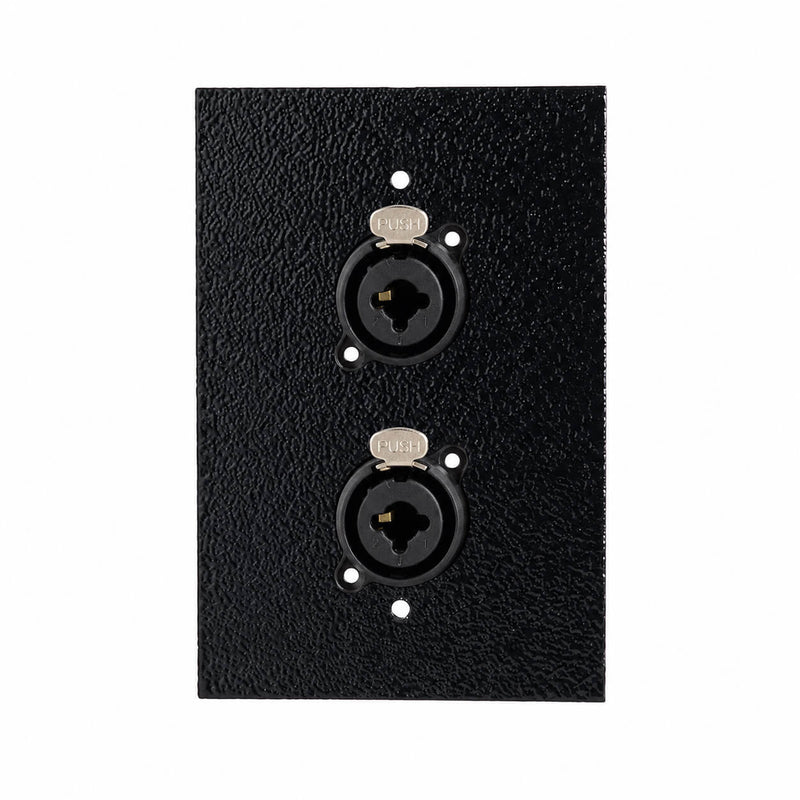 Espelho Metal 2 Furos 4x2 com Conector Combo Preto
