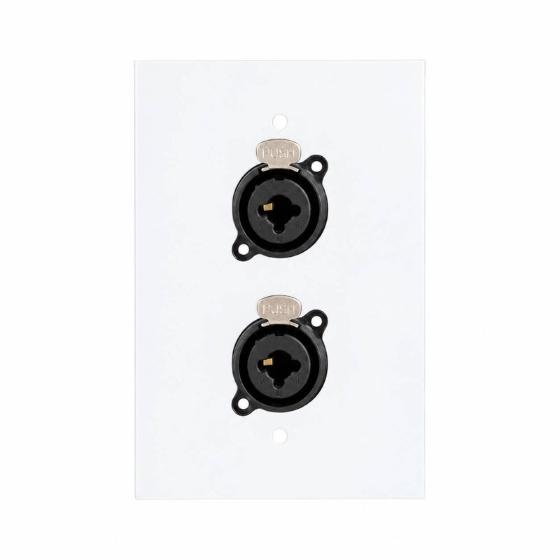 Espelho Metal 2 Furos 4x2 com Conector Combo Branco