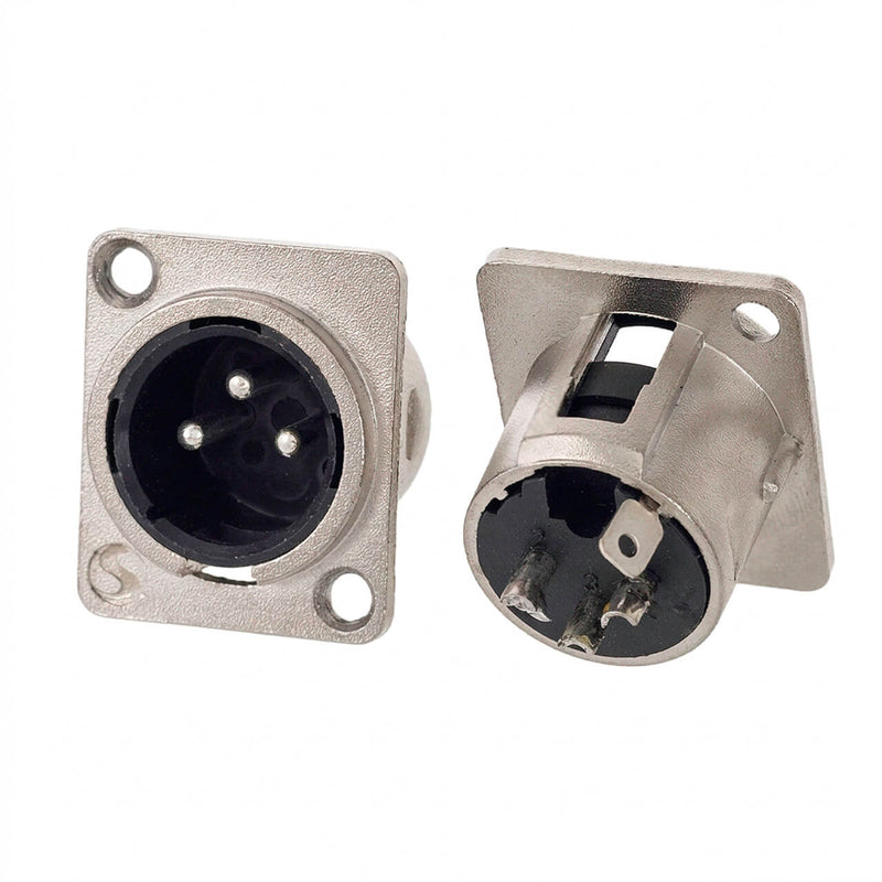 Espelho Metal 1 Furo 4x2 com Conector Xlr Macho Santo Ângelo Branco