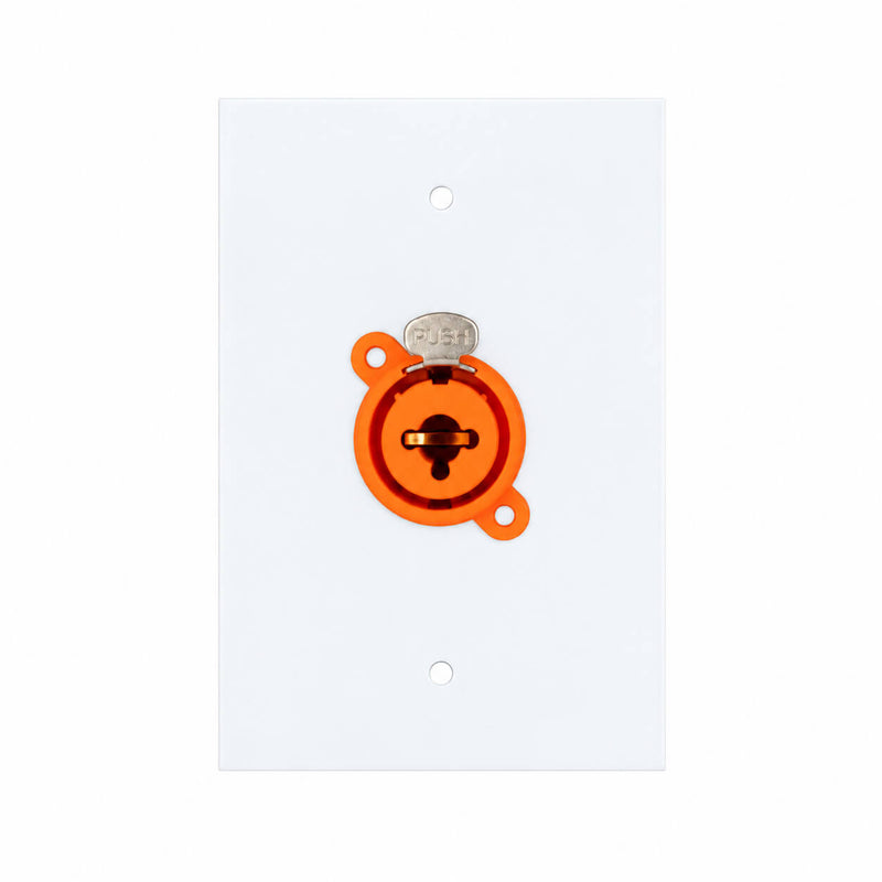 Espelho Metal 1 Furo 4x2 com Conector Combo Profissional Branco