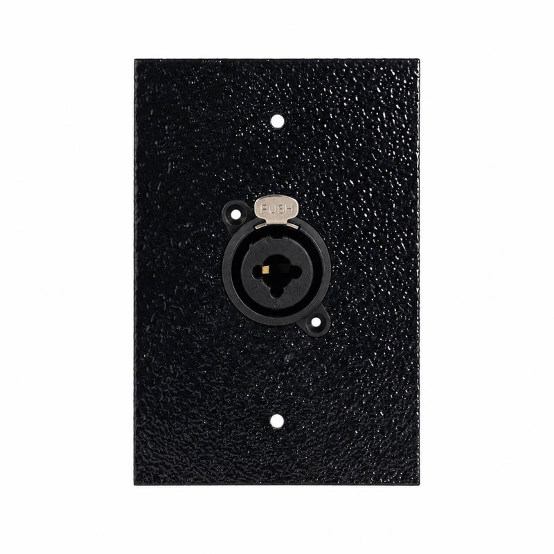 Espelho Metal 1 Furo 4x2 com Conector Combo Preto