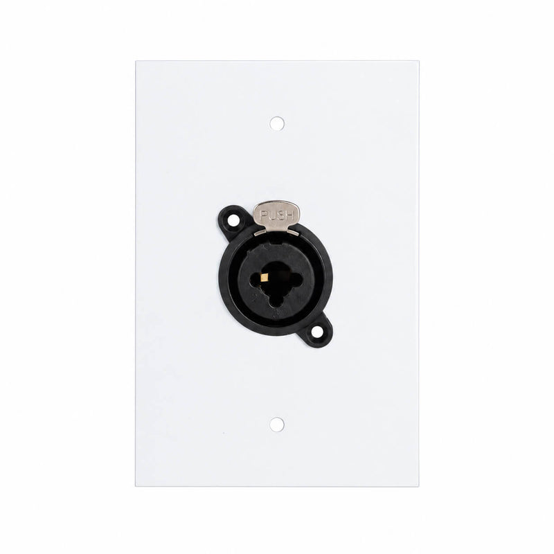 Espelho Metal 1 Furo 4x2 com Conector Combo Branco