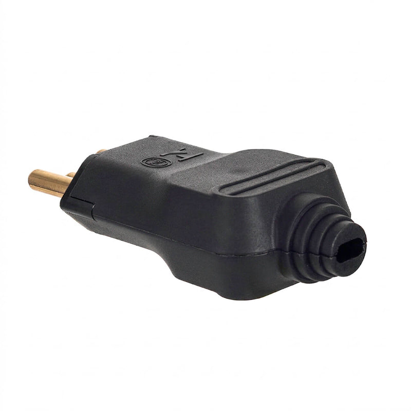 Kit com 5 Plug Macho Tomada Elétrica Reto Tripolar Novo Padrão 20A Preto