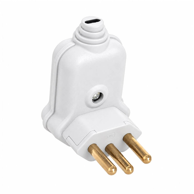 Plug Macho Tomada Elétrica Tripolar 90 Graus