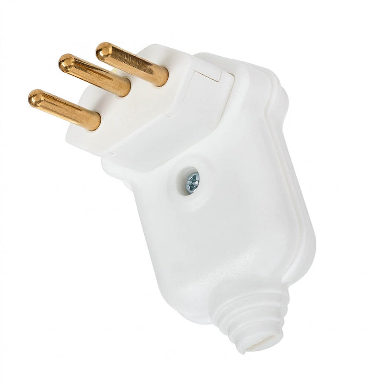 Plug Macho Tomada Elétrica Tripolar 90 Graus