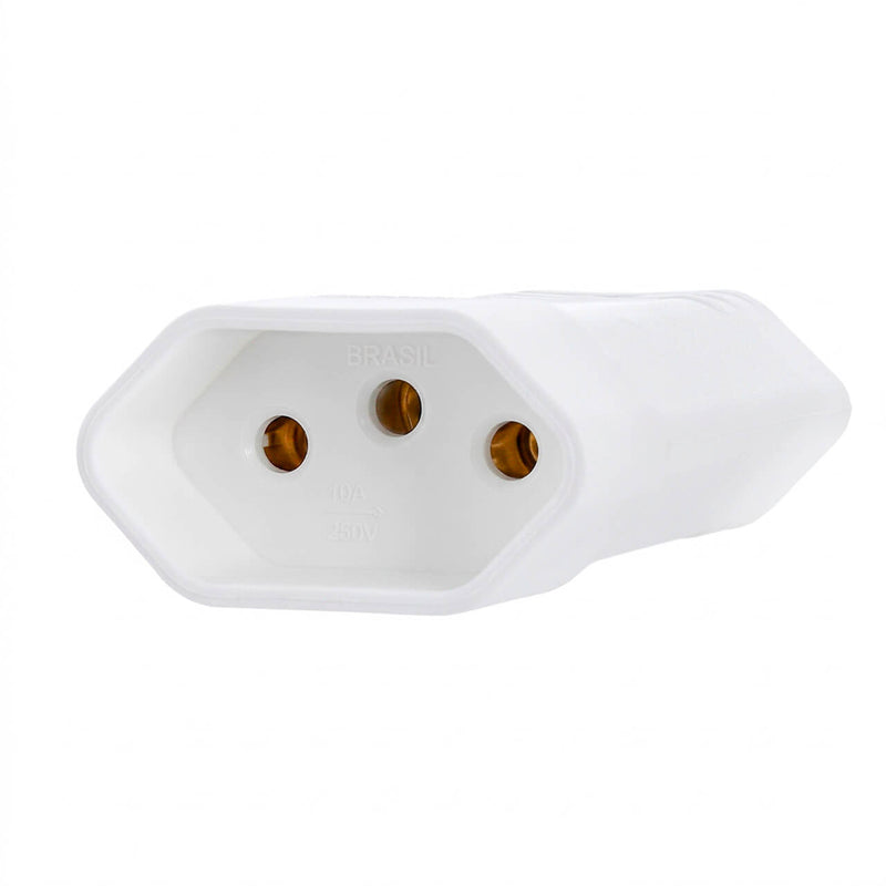 Plug Fêmea Tripolar 2P+T para Extensão Padrão NBR 14136