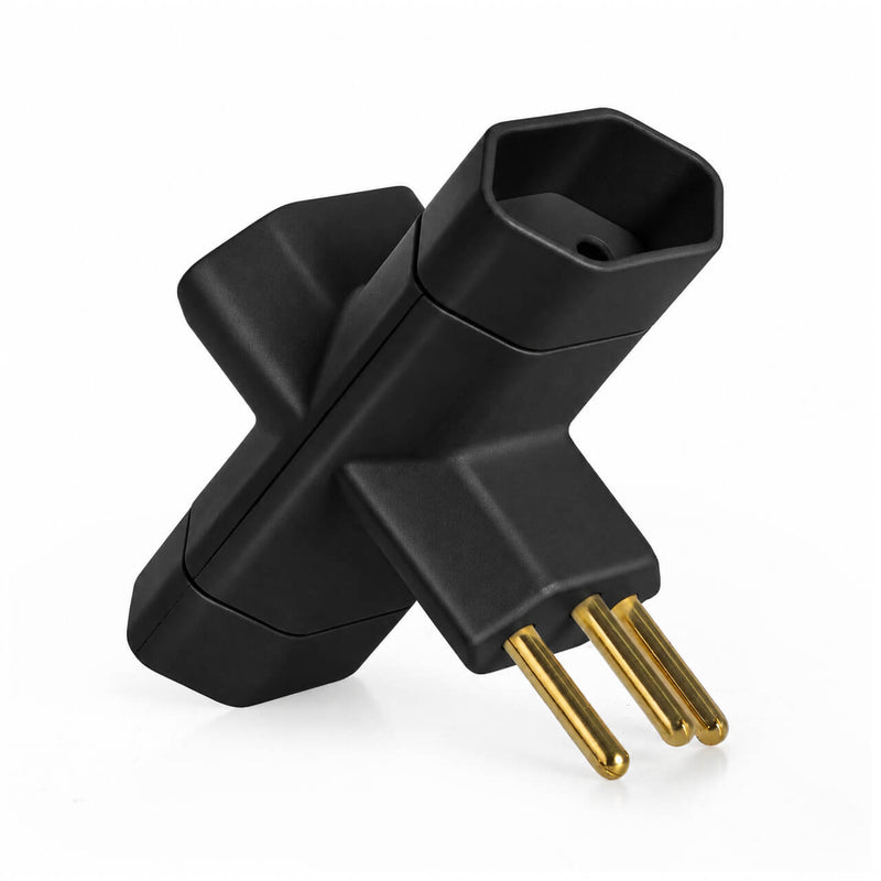 Kit com 10 Adaptador Benjamim T 3 Saídas 10A - Novo Padrão Preto