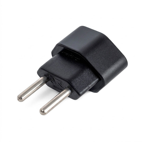 Kit com 5 Adaptador de Tomada Padrão Antigo para Novo Padrão 2 Pinos 10A Preto