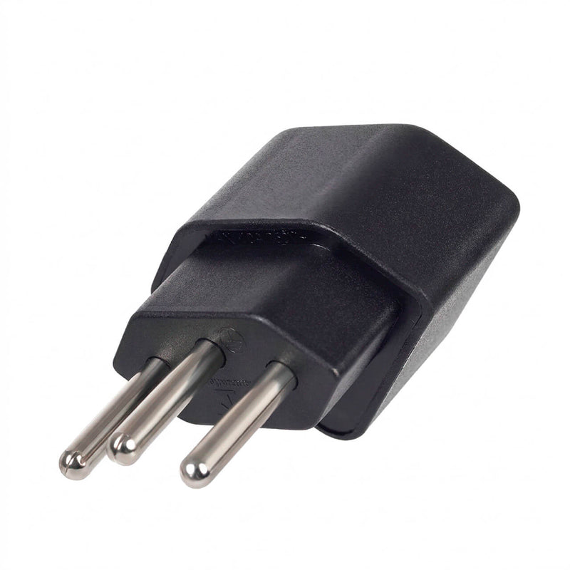Kit com 5 Adaptador de Tomada Padrão Americano para Novo Padrão 3 Pinos 2P+T Preto