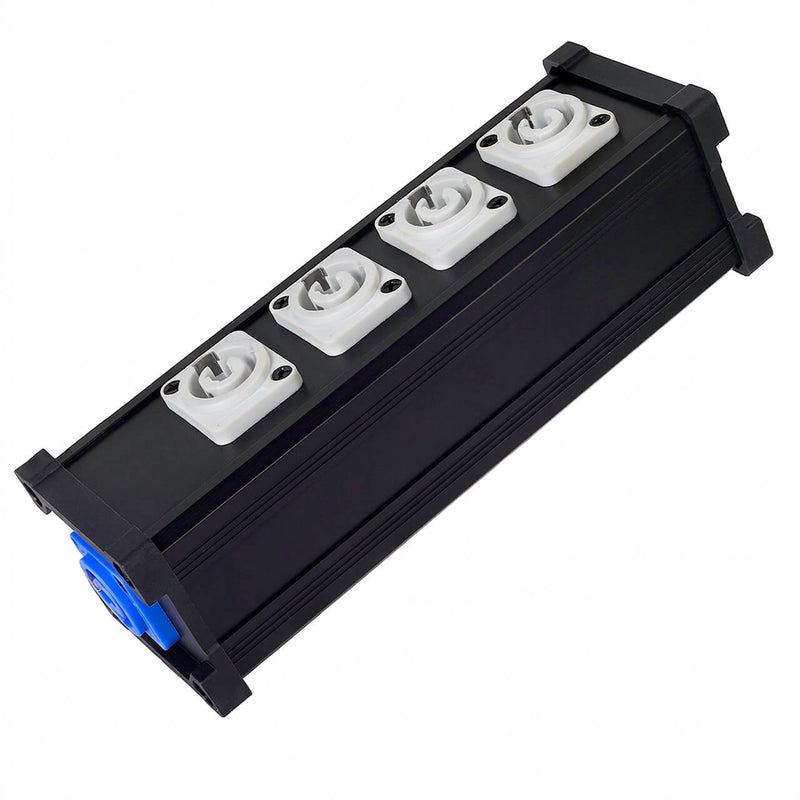 Régua PowerCon Tomadas com 1 Entrada e 4 Saídas Iluminação de Palco e Som
