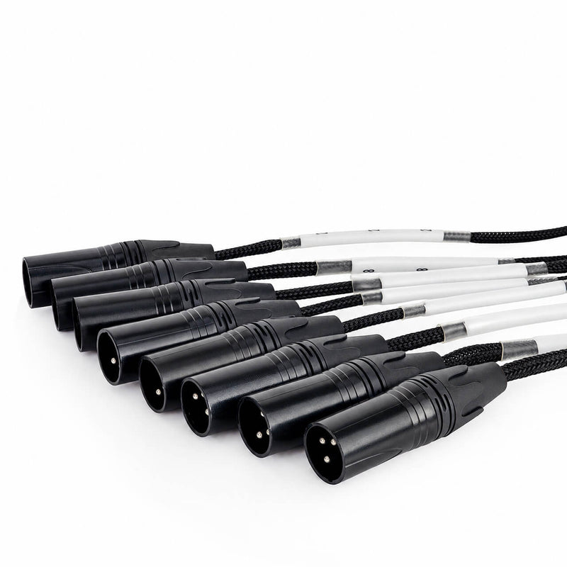 Cabo DB25 Macho para 8 XLR Macho - Multicabo de Áudio 8 Canais