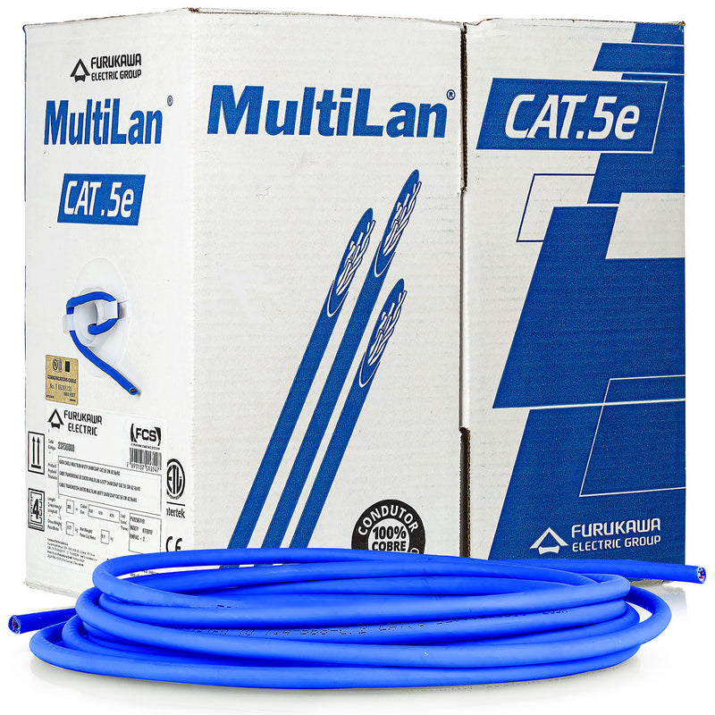Cabo de Rede Anti Chama Furukawa Cat5e Azul