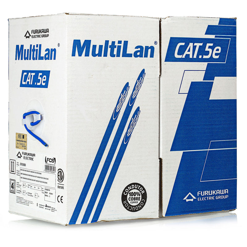 Cabo de Rede Anti Chama Furukawa Cat5e Azul