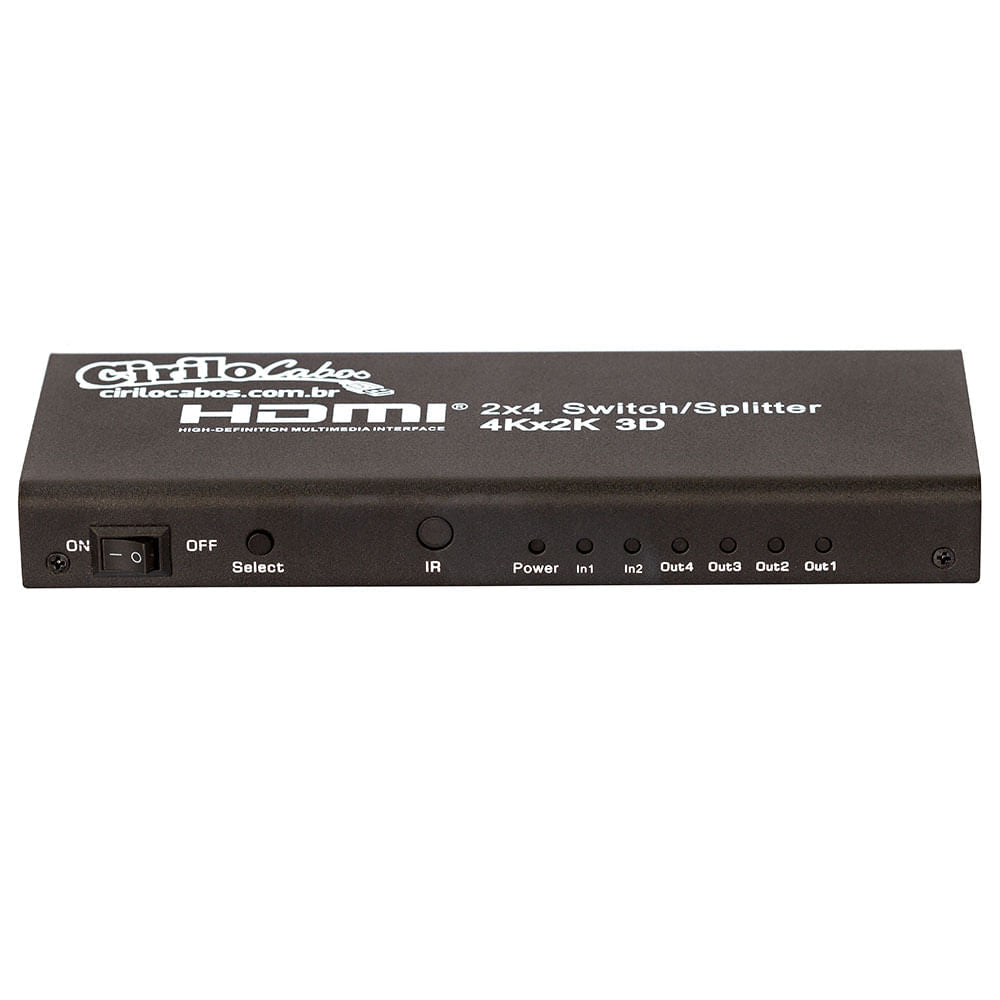 Switch/Splitter Matrix 2 x 4 HDMI 3D FULL HD – Cirilo Cabos