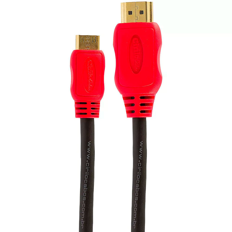 Cabo MINI HDMI para HDMI 1.4 Ultra HD 3D, 5 metros - Cirilo Cabos