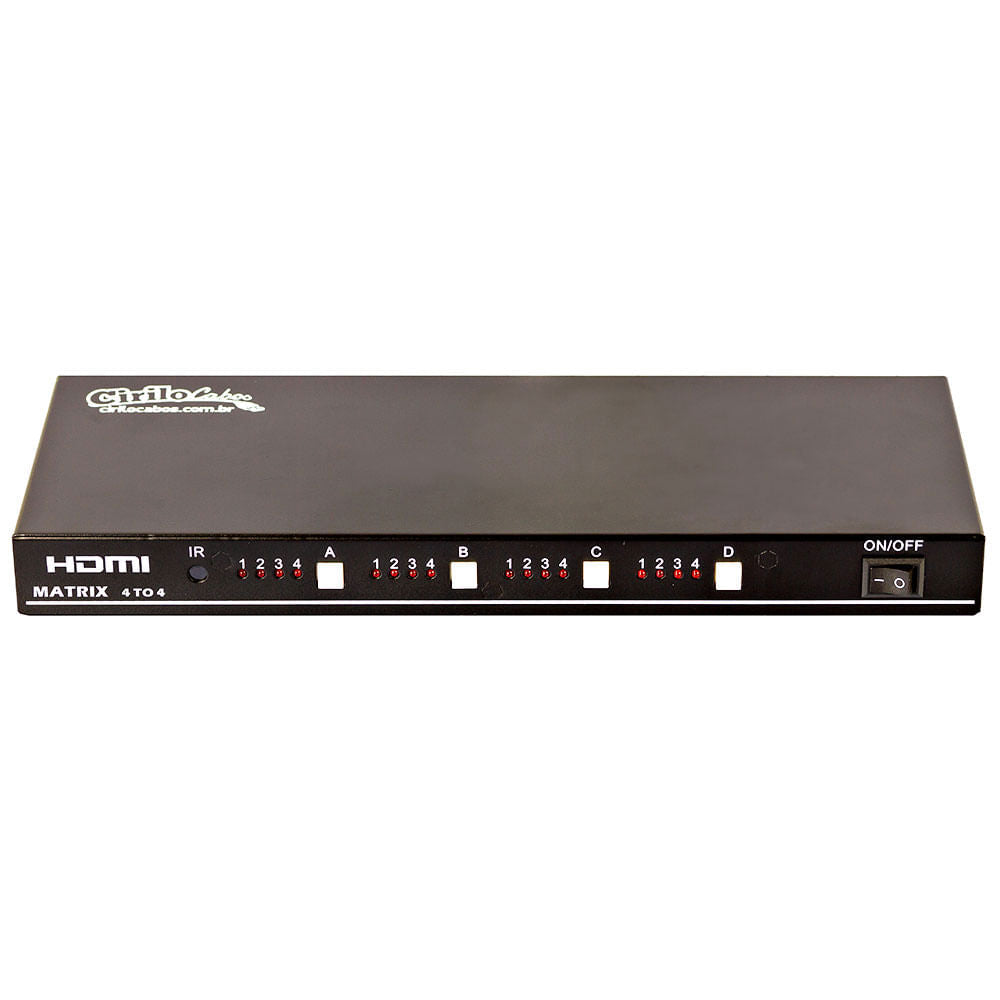 Oferta - Switch/Splitter Matrix 4x4 HDMI 3D Full HD – Cirilo Cabos