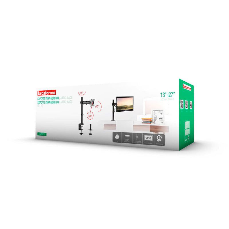 Suporte para Monitor de 13" a 27" Vesa 75×75 até 100×100 - Brasfroma SBRM711
