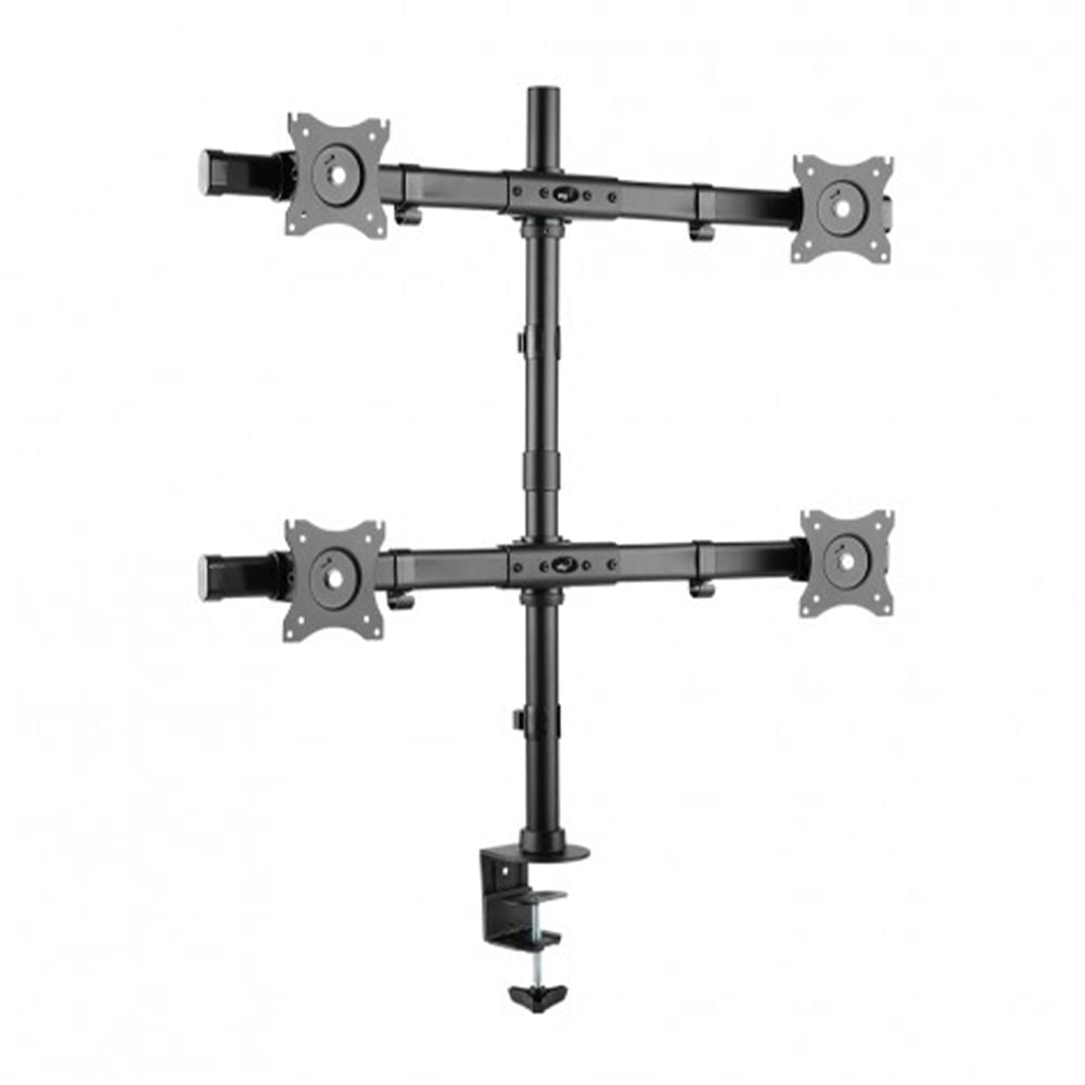 Suporte Articulado de Mesa para 4 Monitores de 15" à 27" Polegadas