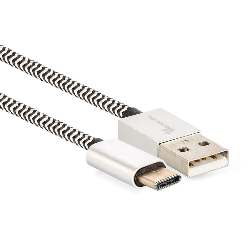 Cabo USB Tipo-C para USB Revestido com Tecido Trançado em Nylon