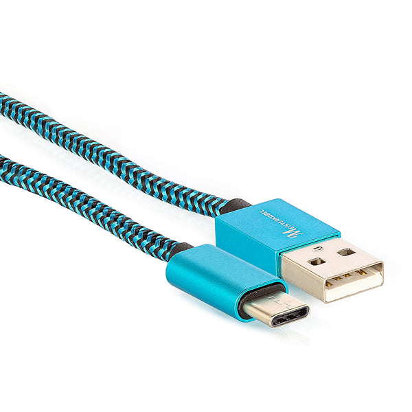 Cabo USB Tipo-C para USB Revestido com Tecido Trançado em Nylon