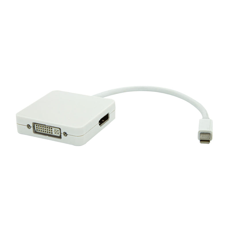 Adaptador Mini DisplayPort 3 em 1,  DVI, HDMI e DisplayPort