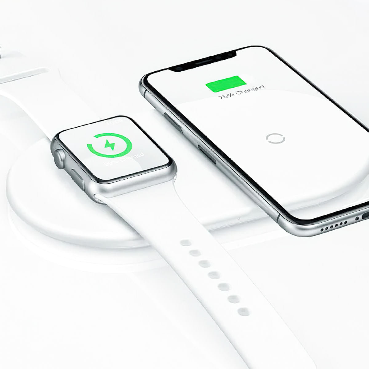 Carregador Sem Fio 2n1 para Apple Watch e Smartphones