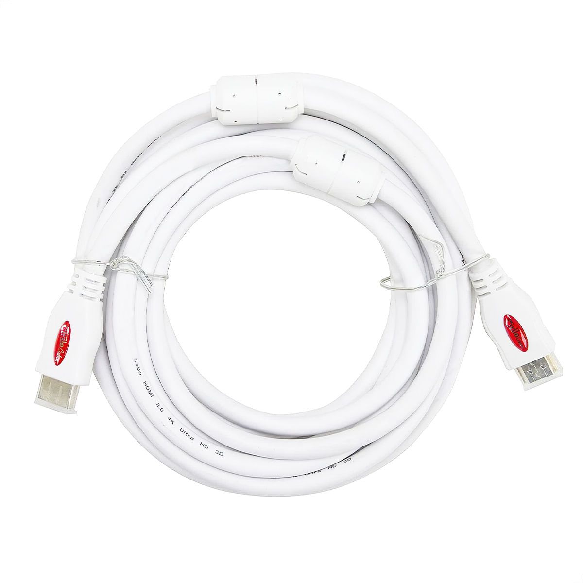 Cabo HDMI 2.0 4K Ultra HD 3D Branco - 15 metros