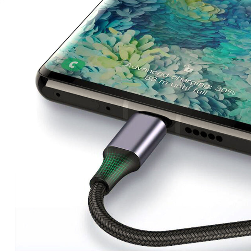 Kit com 10 Cabo USB-C ponta 90° graus Resolução 8K 60Hz e para Transferência de Dados - 1 metro