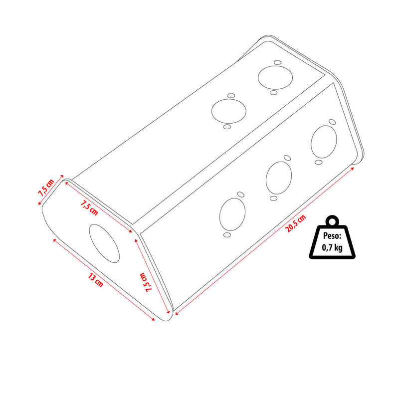Caixa de Medusa Multicabos 8 vias Reforçada Profissional