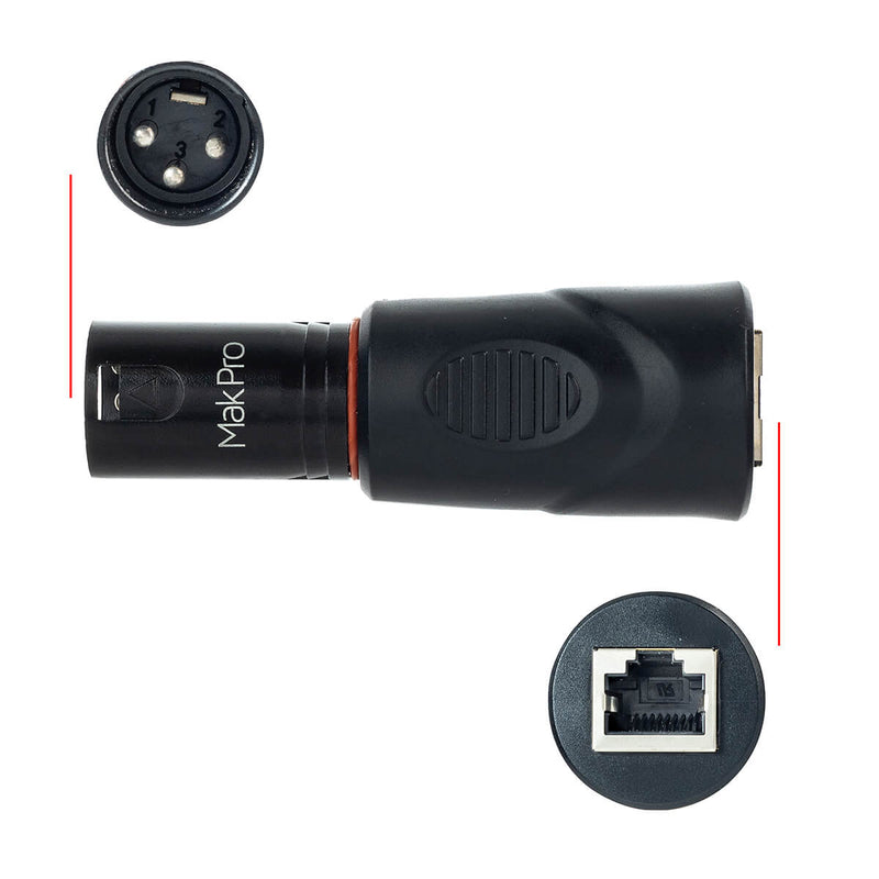 Adaptador Plug Conector XLR para RJ45