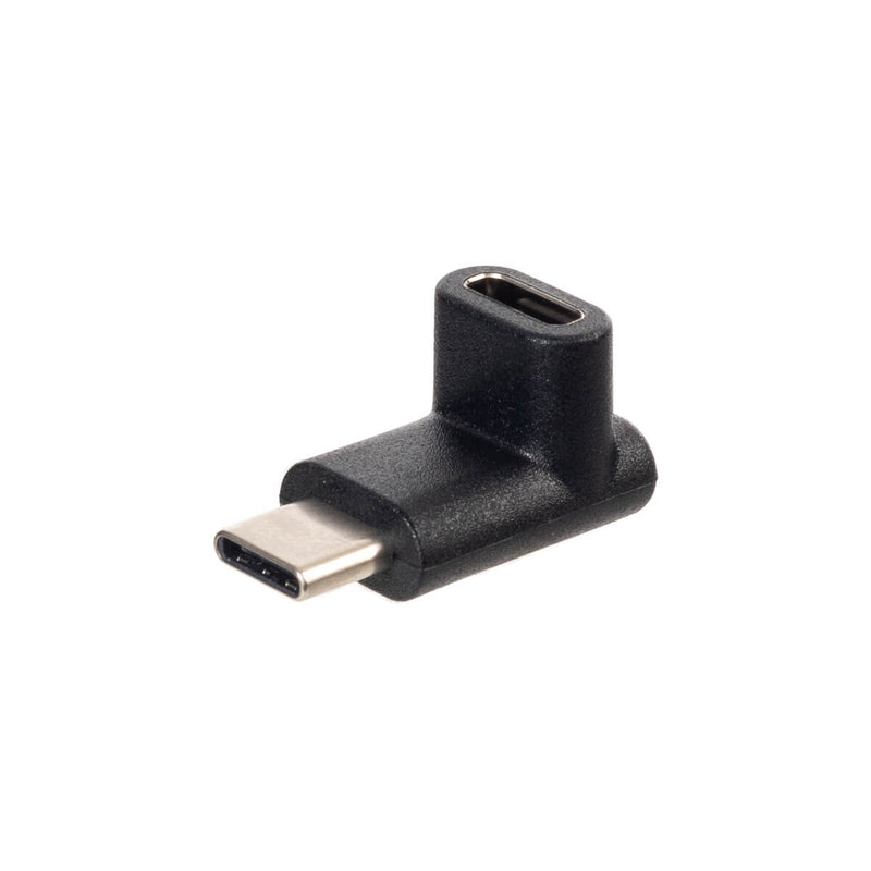 Adaptador USB-C 3.1 Macho para USB-C Fêmea 90° Graus para Cima - Preto