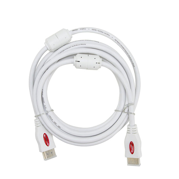 Cabo HDMI 2.0 4K Ultra HD 3D, Branco - 3 metros