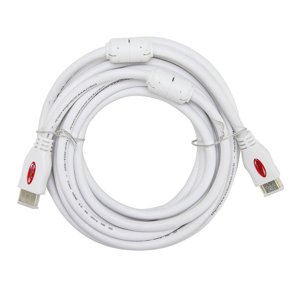 Cabo HDMI 2.0 4K Ultra HD 3D, Branco - 5 metros