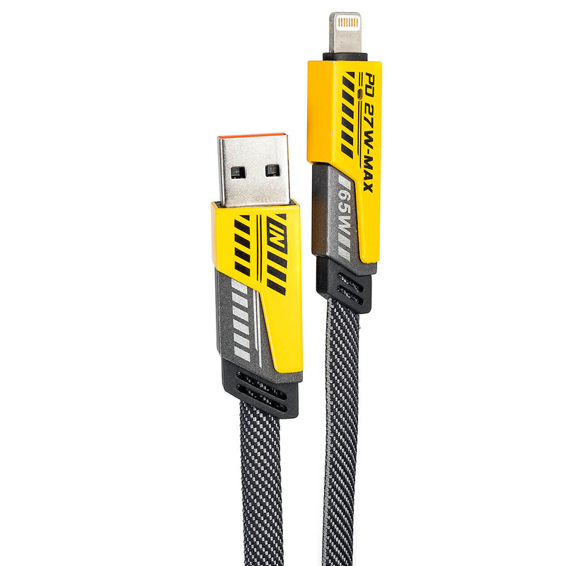 Cabo Turbo 4 em 1 - USB, USB-C e Lightning iPhone para Dados e Carregamento 65W - 1 Metro